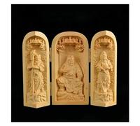 Sculpture de Table en Forme de Bouddha méditant pour décoration, Ornement en buis, Bouddha de médecine Shakyamuni Amitabha, Bouddhisme Religieux, Feng Shui, Trois boîtes Ouvertes, décoration