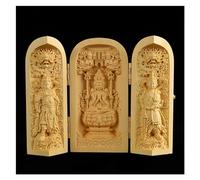 Sculpture de Table en Forme de Bouddha méditant pour décoration, Ornement en buis, Bouddha de médecine Shakyamuni Amitabha, Bouddhisme Religieux, Feng Shui, Trois boîtes Ouvertes, décoration