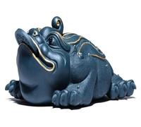 Sculpture de Table en Forme de Crapaud d'argent - Décoration de Grenouille d'argent - Décoration de Grenouille de Richesse pour Caisse enregistreuse, Bureau, Magasin, Ouverture de Magasin -