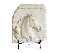 Sculpture De Table En Plaque De Résine Avec Tête De Cheval En Relief | Ornement De Mur Et De Bureau De Cheval Classique Vintage, Art Lucky Fortune For Les Artistes Et Les Entrepreneurs En Démarrag