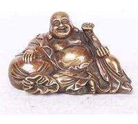 Sculpture de Table Feng Shui en cuivre Pur, Statue Assise, Rire, Artisanat de Bureau, félicitations, Attirer la Richesse et la Bonne Chance, Cadeaux 121