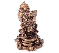 Sculpture de Table Feng Shui en résine et Ornement de Bureau pour Attirer la Richesse et la Chance (cuivre)