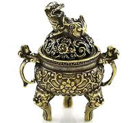 Sculpture de Table Feng Shui et Figurines pour la Maison, Sculptures Ding en Laiton avec Housse Chi Lin/Kylin, Meilleur Cadeau de Pendaison de crémaillère, Laiton