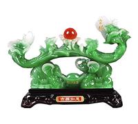 Sculpture de Table Feng Shui pour la Maison, Ruyi avec Statue d'éléphant, Charme de prospérité, Cadeau, Vert