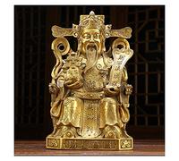 Sculpture de Table Feng Shui, Statue de décoration, Dieu de la Fortune, Cadeau d'ouverture de Magasin, Cadeau de Nouvel an, décoration Feng Shui, Cadeau de bénédiction du Dieu de la Richesse (S)