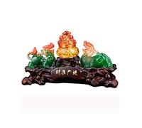 Sculpture de Table Richesse Pi Xiu Statue Décoration Ouverture Félicitations Cadeaux Salon Bureau Pi Xiu Décoration Entreprise (Couleur : C)