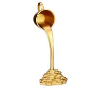 Sculpture de tasse à café, tasse flottante - Verser des pièces d'or Ornement de tasse de piscine - Sculpture de table en résine - Décoration de maison esthétique amusante pour les amateurs de café