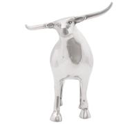 Sculpture de taureau vidaXL Argent 20x17x23 cm Aluminium