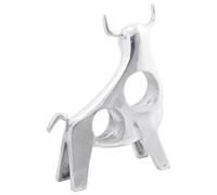 Sculpture de Taureau vidaXL Argent 22x9,5x34 cm Aluminium