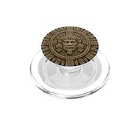 Sculpture de Temple Antique avec Visage de Dieu Soleil Maya PopSockets PopGrip pour MagSafe