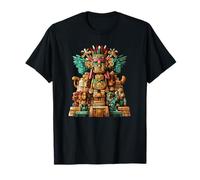 Sculpture de Temple Totem du Dieu Soleil mésoaméricain T-Shirt