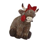 Sculpture de vache avec détails - Parfaite comme cadeau ou collection - Statue colorée réaliste en résine - Décoration de bureau pour salon et extérieur