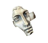 Sculpture de visage d ' art, bagues de rencontres, ouverture réglable, bijoux de doigt uniques, adaptés à la fête et à un usage quotidien, Sculpture de visage d ' art rétro