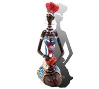 Sculpture DÉCORATIONS des Femmes, N JAR Figurines DÉCORS Home, Stations DE Figures d'art Demande, Artisanat à Collectionner, Ornements Tribal Lady pour la bibliothèque de fête du Salon