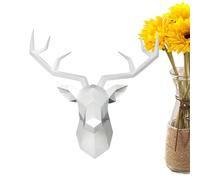 Sculpture Décorative De Cerf - Art Mural, Tenture En Résine | Élément Mural Design Anti-décoloration, Ornement Suspendu Élégant Et Artistique, Décoration Murale De Cerf Moderne, Accessoire Décoratif
