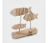 Sculpture décorative en bois en forme de poissons Poissons