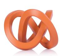 Sculpture décorative en forme de nœud orange, esthétique de décoration d'intérieur, sculpture de bande Möbius, convient pour la décoration et l'affichage sur les étagères, les meubles de télévision de