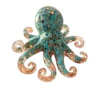 Sculpture décorative en forme de poulpe | Figurine en résine avec tentacules longs | Accent nautique de décoration intérieure pour intérieurs élégants