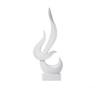 Sculpture décorative en résine pour la maison et le bureau - Forme abstraite d'oiseau - Ajoute un style unique à vos étagères, cheminées, tables (blanc)