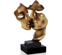 Sculpture Décorative « Le Silence Est Une Statue D'art Abstrait Doré », En Résine. Idéale Pour Décorer Un Salon, Un Bureau, Un Bar, Un Café Ou Une Entrée.