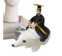 Sculpture Décorative Unique - Figurines Drôles Portables, Figure Du Pilote Ours Polaire | Modèle De Table Excentrique, Ornement En Résine Artistique Pour Le Salon Changer Adolescent A