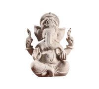 Sculpture d'éléphant indien doré - Ornement de dieu de la richesse, statue de Bouddha zen, décoration d'intérieur thaïlandaise, figurine de tronc d'éléphant en résine, parfaite pour la méditation et