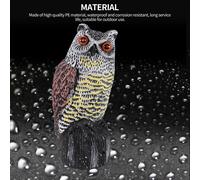 Sculpture D'épouvantail En Forme De Hibou Avec Tête Rotative, Faux Leurre Répulsif Anti-Parasites Pour Décoration Extérieure De Jardin Et De Maison