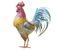 Sculpture Du Coq En Métal - Décor De Coq En Métal Fait À La Main | Statut De Jardin De Poulet De 30 Cm Debout, Poulet De Décoration Durable Pour Porche, Cuisine, Décorations De Terrasse, Style De
