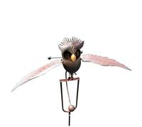 Sculpture du Vent, desrelles de Hibou pour effrayer Les Oiseaux, Balancer Le Vent de Vent métallique battante des Chouettes à Ailes pour effrayer Les Oiseaux à Travers Le décor de moulins à Vie pour