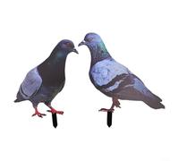 Sculpture élégante de pigeon sauvage pour l'extérieur Améliorez votre cour avec cette belle figurine (A et B)