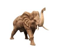 Sculpture Éléphant d'Afrique XL en bois brut 70cm
