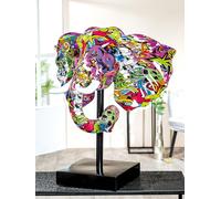 Sculpture, Elephant, Graffiti, Synthetic resin, multicolored, PU 1, L. 38 cm, W. 52 cm, H. 62 cm