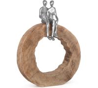Sculpture en bois Be Together 39x28x6 cm Être ensemble Ensemble Déco Argent Figure