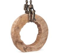 Sculpture en bois Be Together Être ensemble Ensemble 39x28x6 cm Deko Noir Or