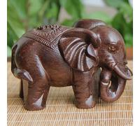 Sculpture En Bois Naturel, Décoration De Boutique, Bénédiction Bouddha Éléphant Artisanat Statue, Décoration De Maison Porte-Bonheur Et Cadeaux Y3a2