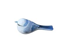 Sculpture en bois sculptée à la main mésange bleue pièce décorative en bois de peuplier blanc naturel peint oiseau décoration créative accessoire de bureau décoration d'intérieur sculpture meilleur