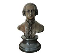 Sculpture en bronze de buste de Johann Sebastian Bach - Statue haut de gamme de style vintage classique for décoration de bureau et de maison, for les amateurs de musique(Wolfgang Amadeus Mozart)