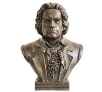 Sculpture en bronze de buste de Johann Sebastian Bach - Statue haut de gamme de style vintage classique for décoration de bureau et de maison, for les amateurs de musique(Ludwig van Beethoven)