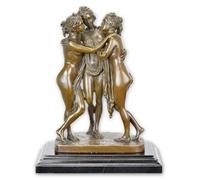 Sculpture En Bronze Des Trois Grâces Par Canova H 25 Cm Décoration