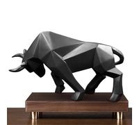 Sculpture en forme de mythologie en plâtre, matériau en résine représentant le bon bétail équitation de taureaux | Figurine décorative pour la maison, bon bétail, forme géométrique à monter sur