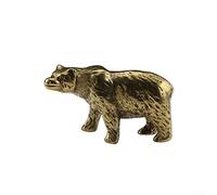 Sculpture en forme d'ours en cuivre - Petite statue d'animal en laiton - Décoration de bureau