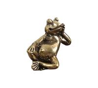 Sculpture en Laiton Massif Sculpture À La Main du Bureau À Domicile Décortient La Chanceuse Symbole Animal Miniature Ornement Ornement Décoratif Grenouille en Laiton pour Prospérité