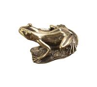 Sculpture en Laiton Massif Sculpture À La Main du Bureau À Domicile Décortient La Chanceuse Symbole Animal Miniature Ornement Ornement Décoratif Grenouille en Laiton pour Prospérité