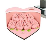 Sculpture en papier - 198 g - Notes postales non adhésives en forme de - Notes adhésives - Avec notes adhésives antiadhésives - Porte-stylo et marque-page