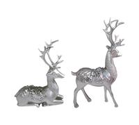 Sculpture en pièce | Statues de Renne en résine, décoration de noël pour la Maison, pour Le Jardin