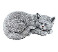 Sculpture en pierre Chats Betty dormant massive Pierre fonte résistant au gel