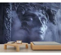 Sculpture en pierre murale portrait sculpture papier peint mural en relief mystérieux poster commercial hôtel personnalisé poster mural panoramique massif (non autocollant)