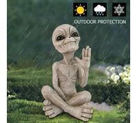 Sculpture En Résine D'extraterrestres En Miniature, Décoration De Jardin, Artisanat Créatif De Café Nostalgique Européen