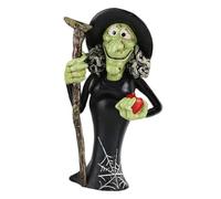 Sculpture en résine d'halloween - sorcière effrayante, Chat Noir, Figurines fantômes, Conception de résine d'horreur, pièce maîtresse décorative | Décoration d'halloween pour maiso