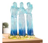 Sculpture en résine - ornement transparent, étreinte d'ange, figures de sœurs | œuvre d'art symbolique d'amitié conçue pour célébrer la fraternité et la connexion émotionnelle pour la décoration de la